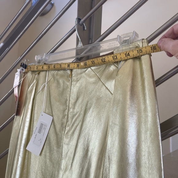 VINTAGE JILL STUART GOLD METALIC SKIRT - Picture 14 of 14
